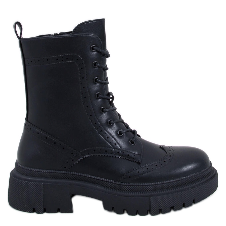 Aubert Botas pretas com cadarço preto
