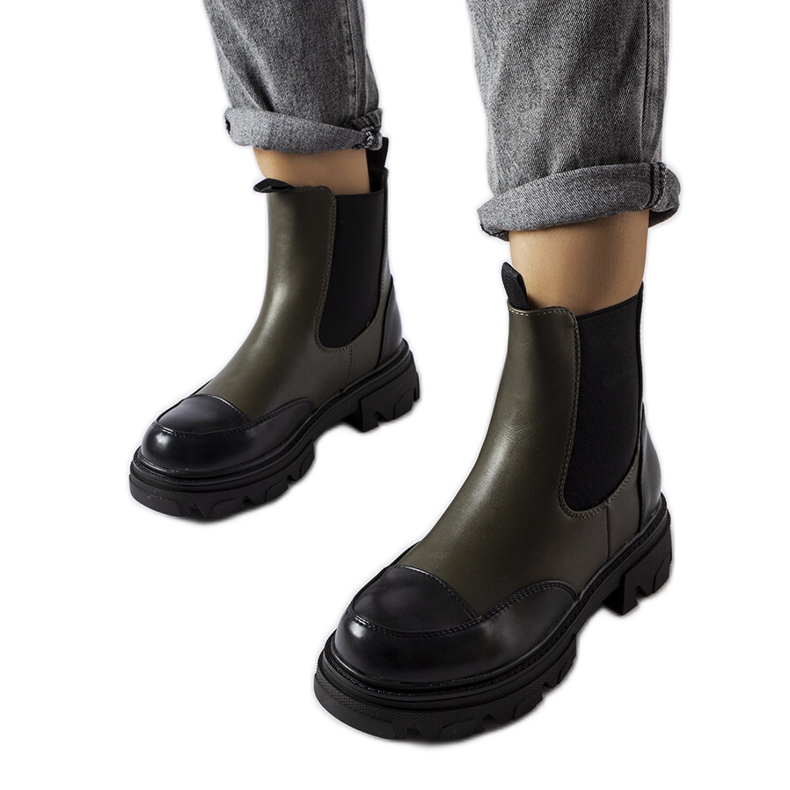 Inna Botas pretas e verdes da Albany