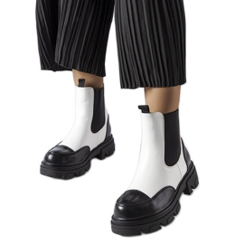 Inna Botas pretas e brancas da Albany branco