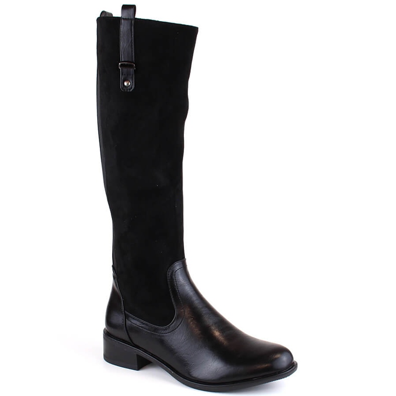 Botas femininas isoladas pretas Jezzi ASA198-22 preto
