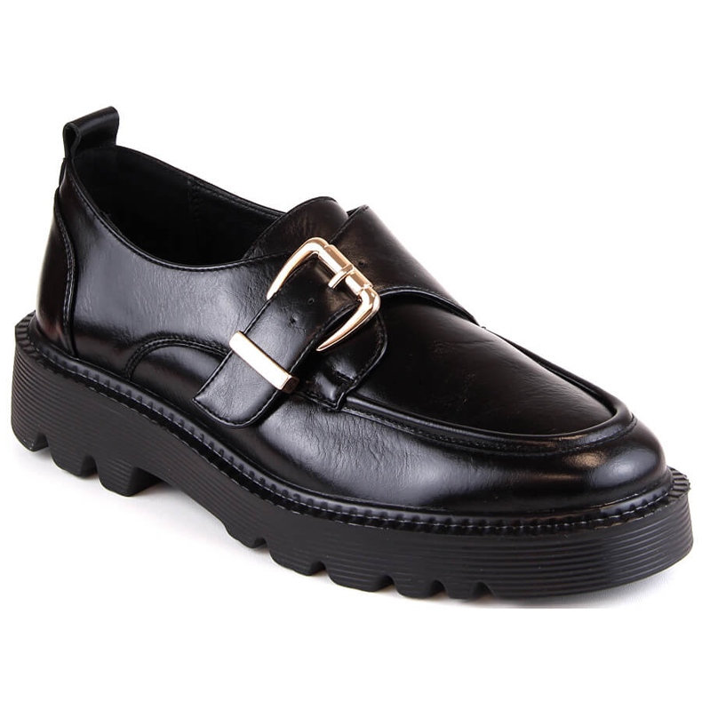 Sapatos femininos plataforma com fivela preta Vinceza 58184 preto