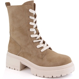 Botas femininas de camurça com isolamento camelo Potocki YQ21069 castanho