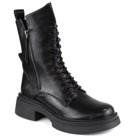 Botas oficiais pretas femininas D&amp;A S.Barski Premium Collection MR870-23 preto