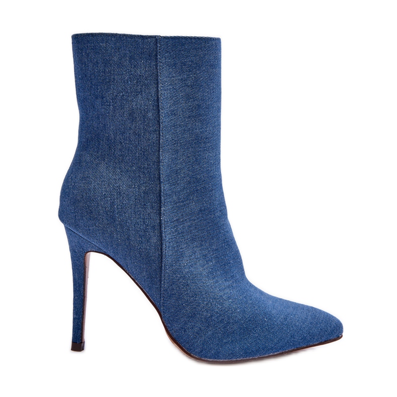 FB2 Botas Jeans Salto Alto Azul Eberpia
