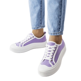 Tênis plataforma roxo da Alfianello