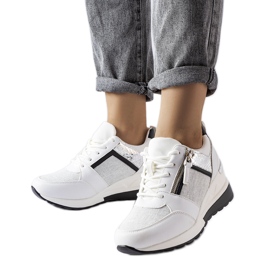 Inna Tênis de cunha branca da Deodata branco Inna Tênis de cunha branca da Deodata branco