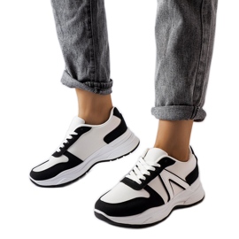 Inna Tênis esportivo branco e preto da Tornano Inna Tênis esportivo branco e preto da Tornano