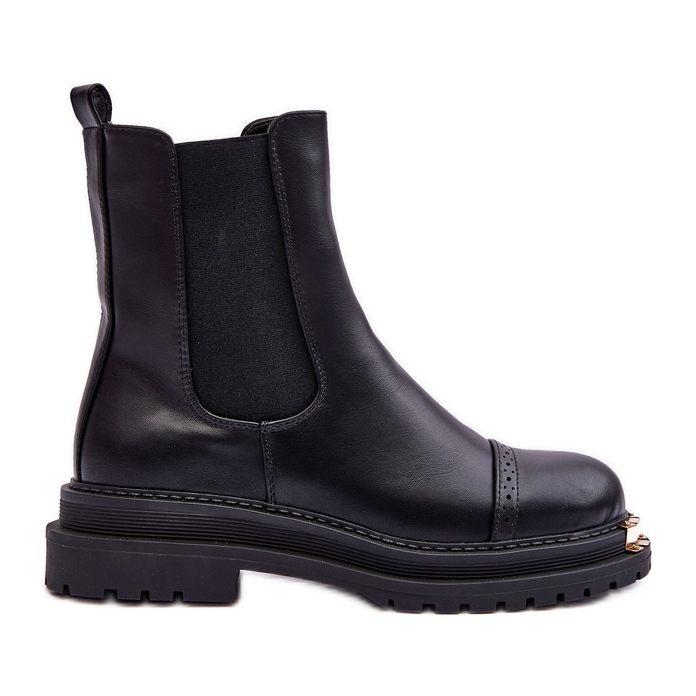 PG1 Botas Chelsea Femininas Pretas Niale preto