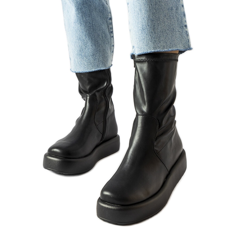 Botas plataforma pretas Valpantena preto