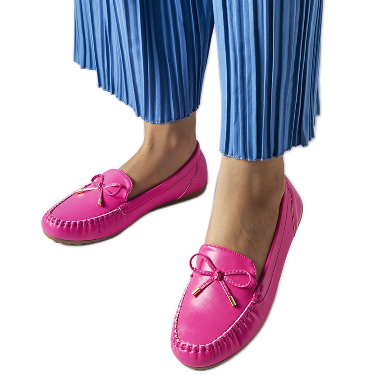 Mocassins com laço rosa Via Foria