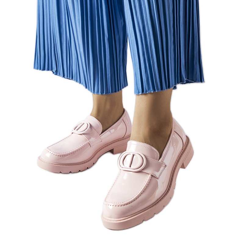 Inna Mocassins envernizados rosa Scranton