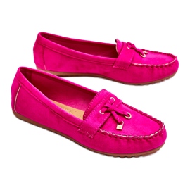 Seastar Mocassins Clássicos de Camurça com Decoração Fúcsia rosa