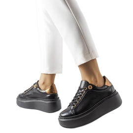 Brogues bege LS5379 Taupe preto