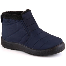 Botas de neve impermeáveis ​​femininas com elásticos azul marinho News 3193