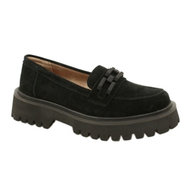 Mocassins de camurça Filippo DP4792/23 BK SU preto