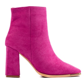 Botas femininas fúcsia no poste Shelovet rosa