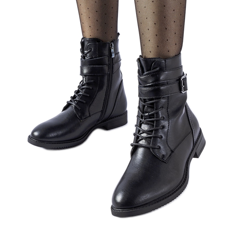 Botas pretas Kalamazoo envernizadas preto
