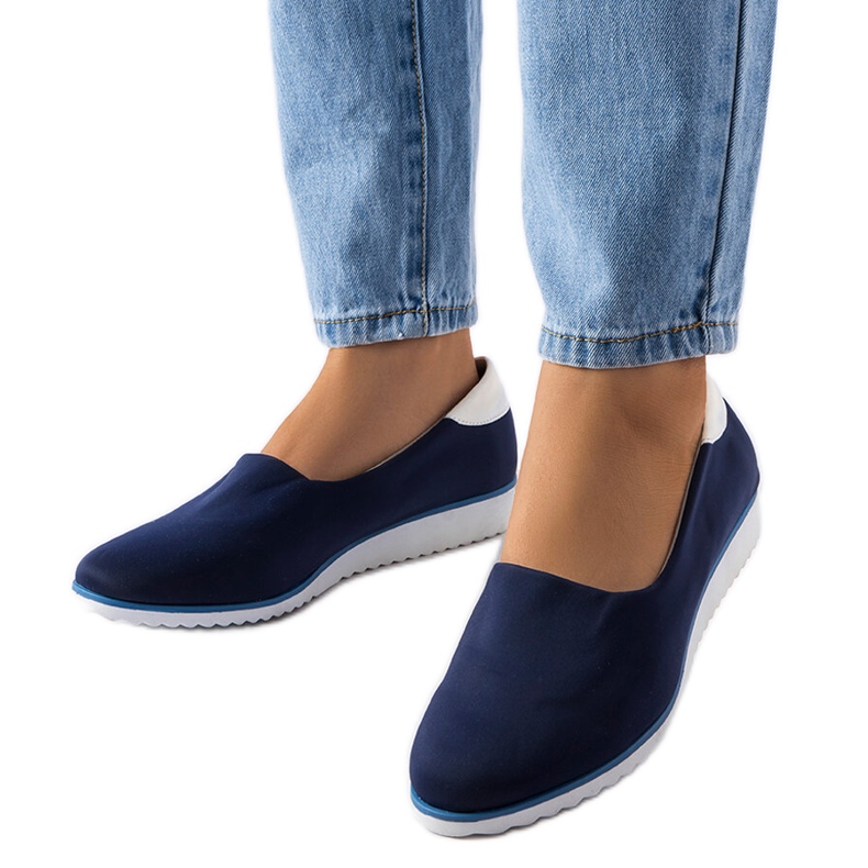 Tênis elástico azul marinho da Alfonsi