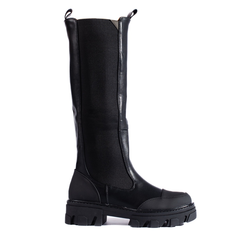 Botas pretas com parte superior flexível Shelovet preto