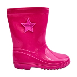 PG3 Wellingtons de borracha infantil fúcsia Malvi rosa