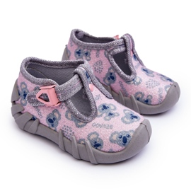 BEFADO S.A. Sapatos Chinelos Brilhantes Befado 110P474, Cinza e Rosa