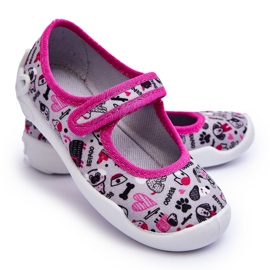 BEFADO S.A. Chinelos de bailarina infantil Befado 114X521 Cinza e Rosa