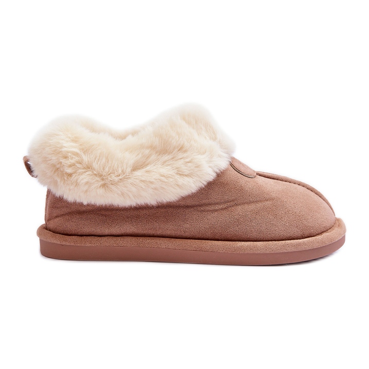 FB3 Chinelos femininos Lanoze bege com pele