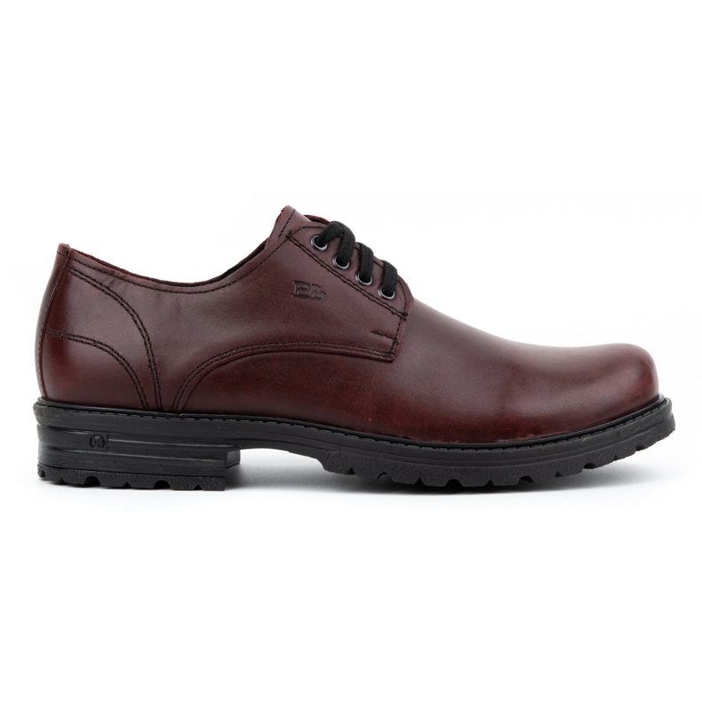 Polbut Sapatos caçadores de couro masculino 2120 bordô vermelho