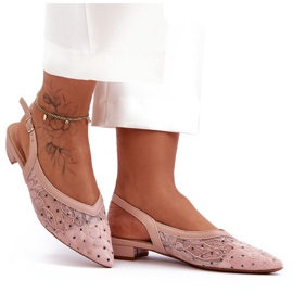 PG1 Sapatilhas femininas de bolinhas rosa Adore