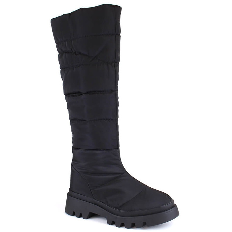 Botas femininas de cano alto com isolamento para neve, pretas Big Star MM274332 preto Botas femininas de cano alto com isolamento para neve, pretas Big Star MM274332 preto