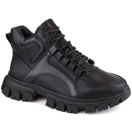 Botas femininas com plataforma preta isolada por Sergio Leone BT750 preto
