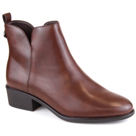Botas femininas Chelsea, isoladas marrom, Sergio Leone BT606