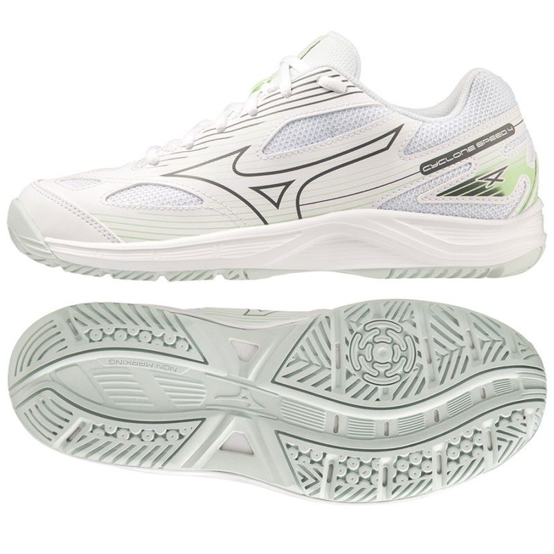 T nis de voleibol Mizuno Cyclone Speed 4 W V1GC238035 branco branco