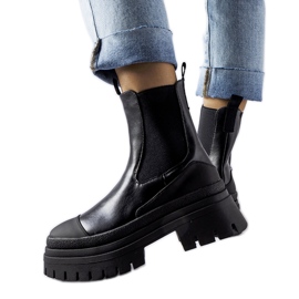 Botins Wexford maciços pretos com cano curto Botins Wexford maciços pretos com cano curto