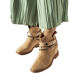 Botas de cunha com isolamento bege da Rinehart