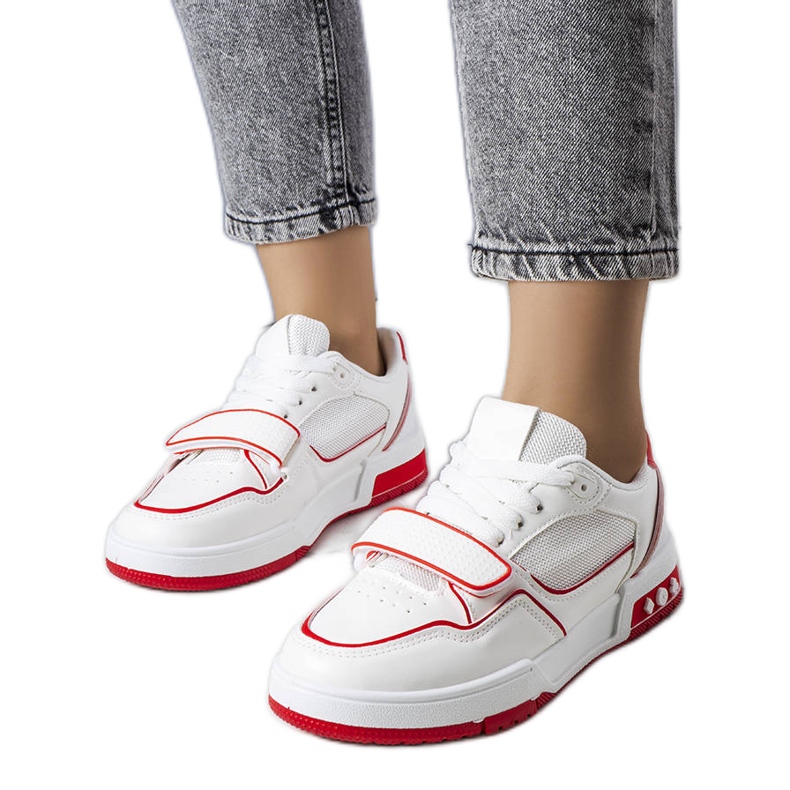 Tênis feminino vermelho Ollie branco