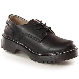 Sapatos oxford femininos de couro preto Filippo GLN441