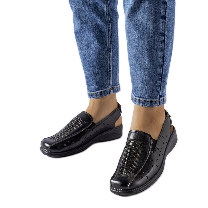 Sandálias vazadas Glafi pretas preto