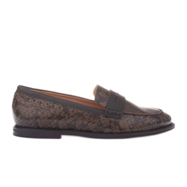 Marco Shoes Mocassins de couro natural marrom