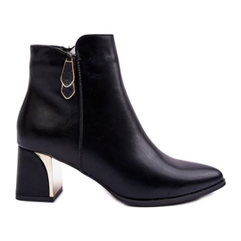 Botins com isolamento em pele preto Amanis