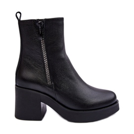 Botins Lemar Littosa Lemar pretos com salto enorme e zíper Botins Lemar Littosa Lemar pretos com salto enorme e zíper