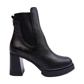 Lemar Liresa Botins de couro preto