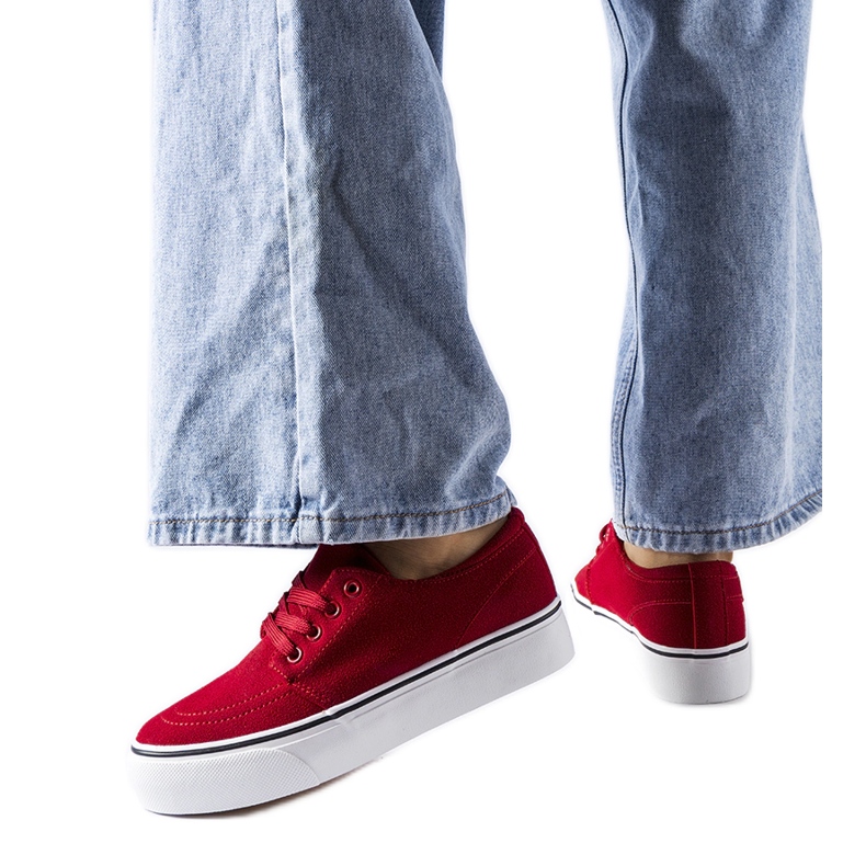 Tênis de camurça ecológica Red Abboud vermelho