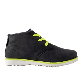 Sapatos masculinos Haytham pretos e neon Sapatos masculinos Haytham pretos e neon