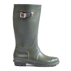 Botas Wellington verdes femininas com fivela Shelovet