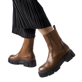 Botas Chelsea de cano alto marrons, Marausa marrom
