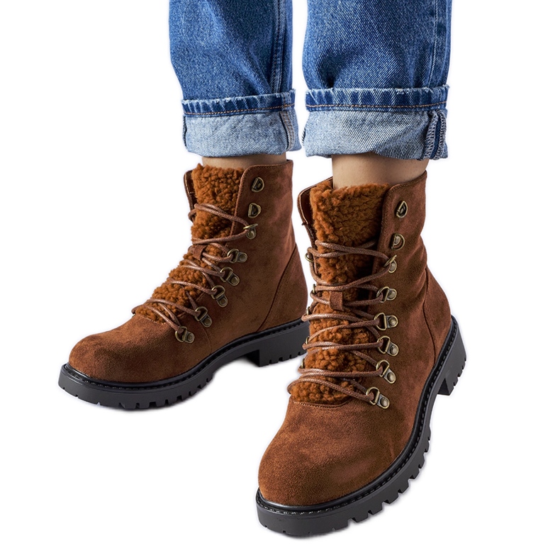 Botins de camurça ecológica castanhos Hayed