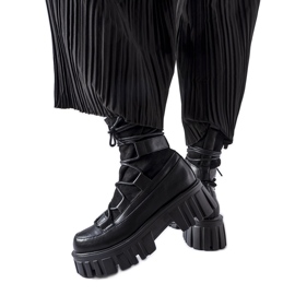Botas meia pretas com banda Colce preto