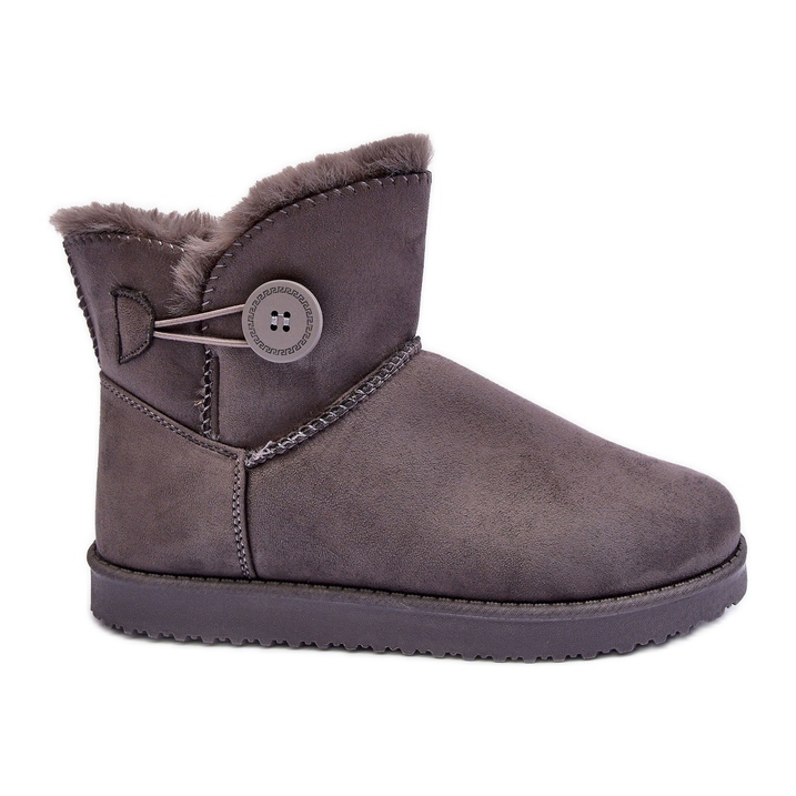 Botas de neve femininas isoladas com decoração cinza Siriol