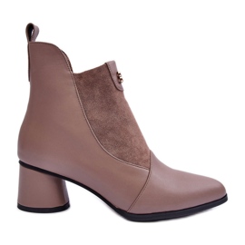 Botas de Salto Alto em Pele S.Barski MR870-96 Bege